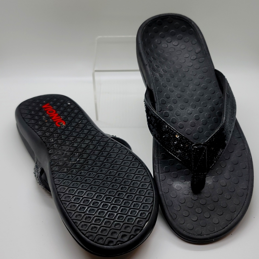 🍓GUC Vionic Sz 7 Black Sandals